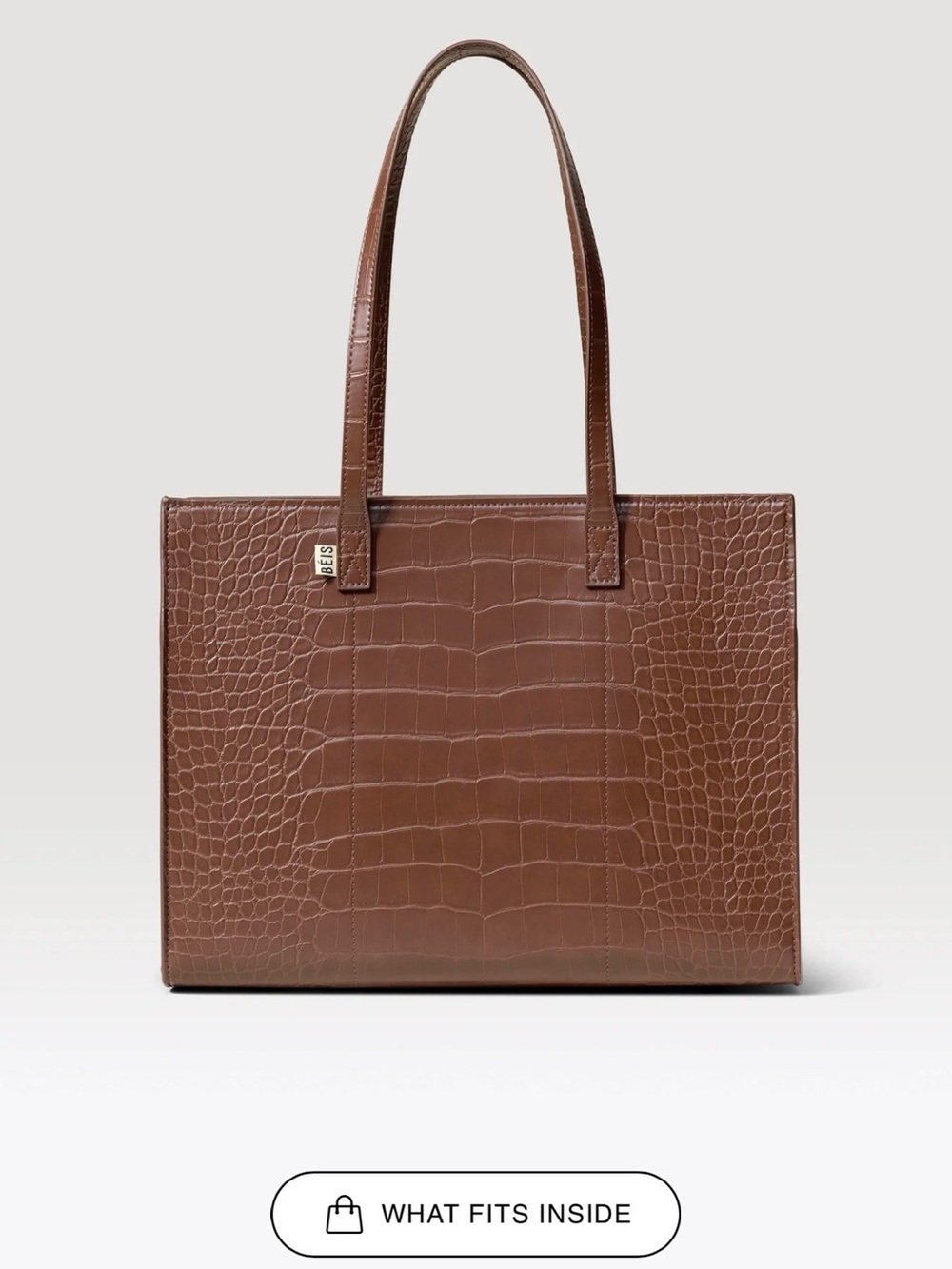 The Work Tote in Maple Croc